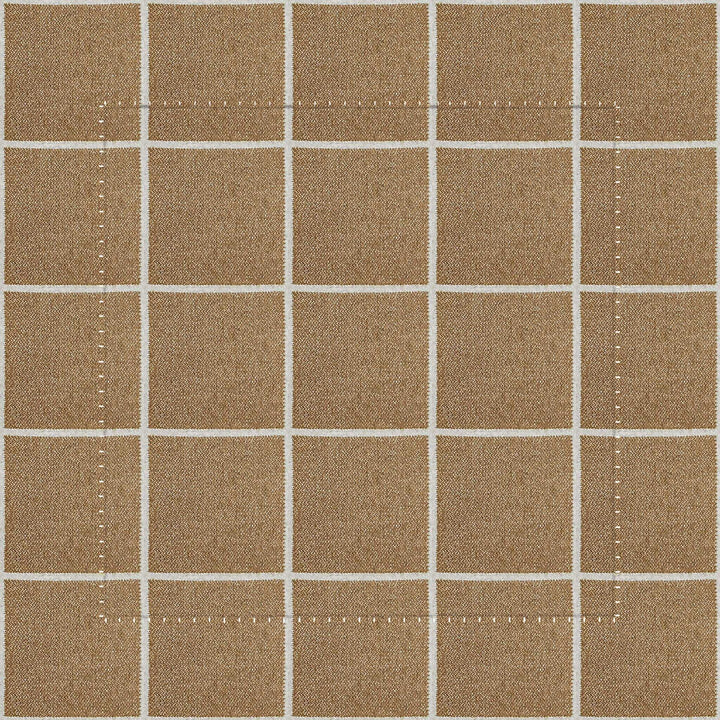 Camel Brown Reversible Merino Wool Windowpane Throw Pillow Cover-20"x20"