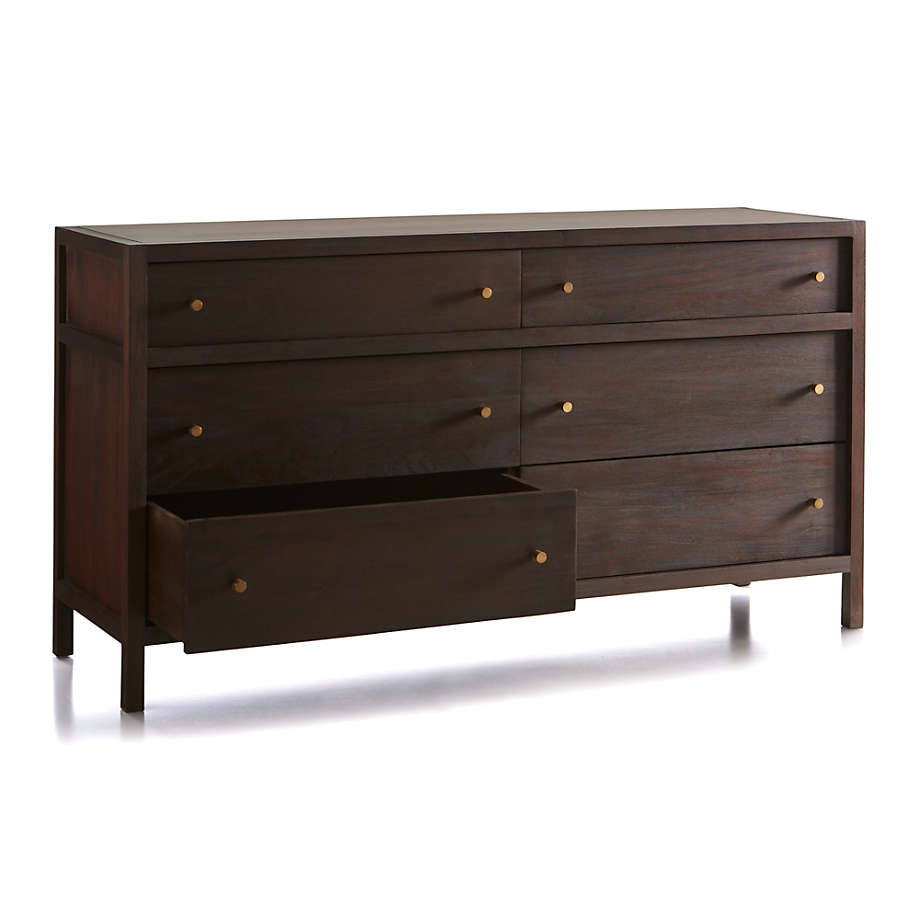 Keane Wenge 6 Drawer Wood Dresser