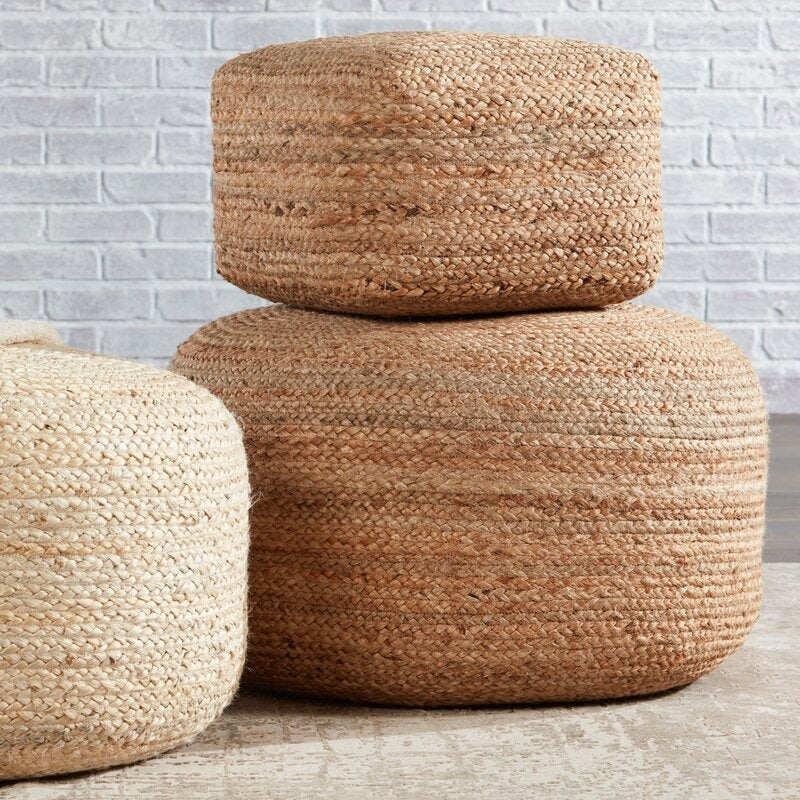 Cicero Wide Square Pouf Ottoman