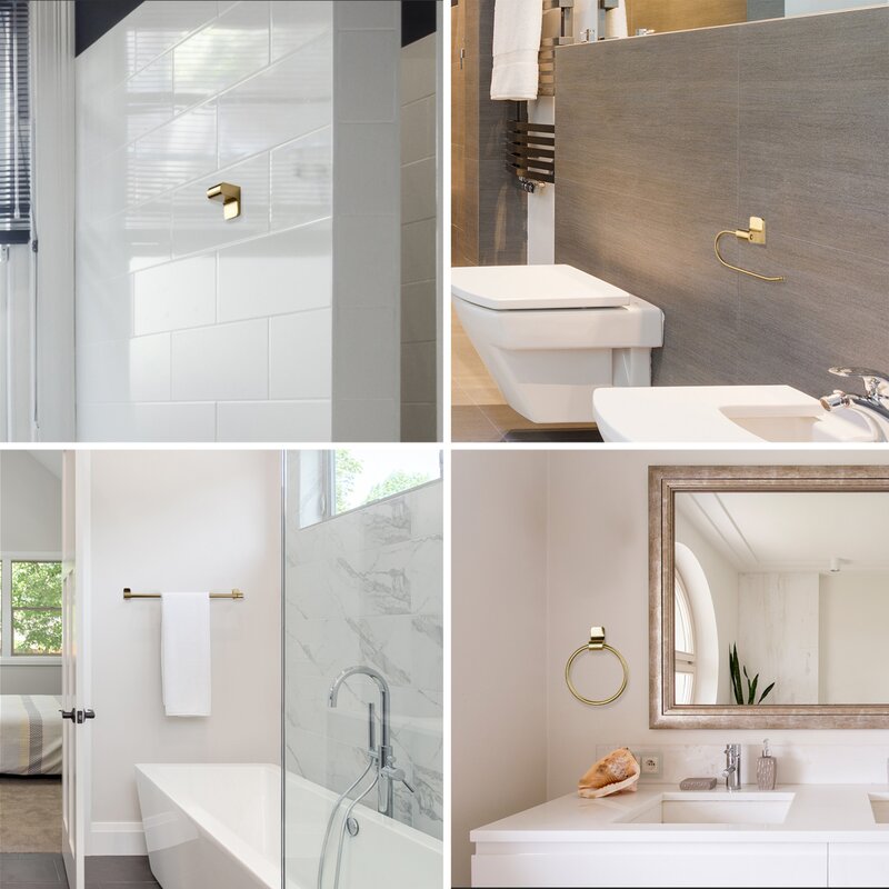 Bathroom Hardware Set of 4 Towel bar Robe