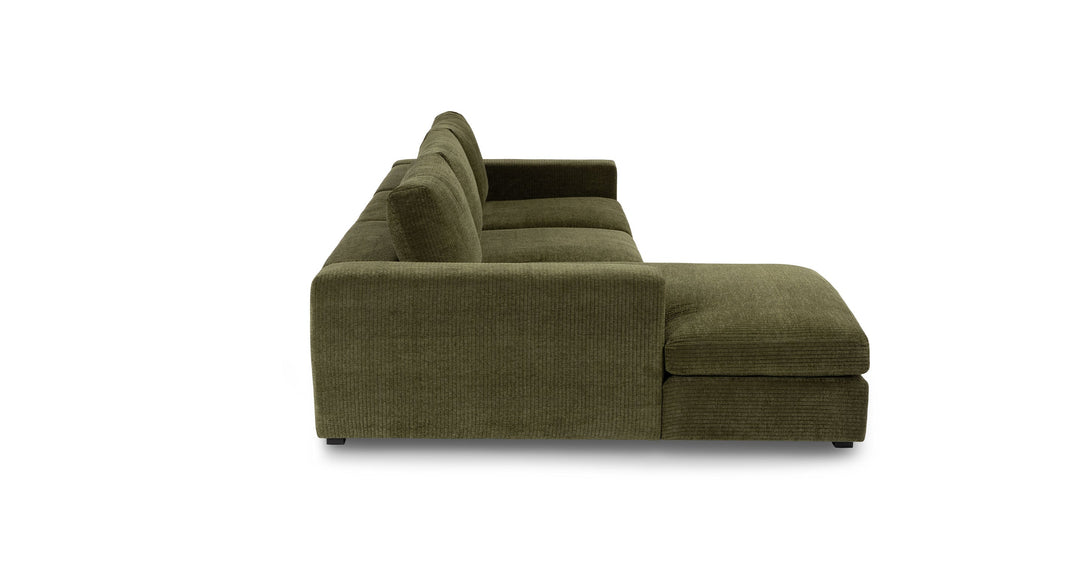 Beta Cypress Green Left Chaise Sectional