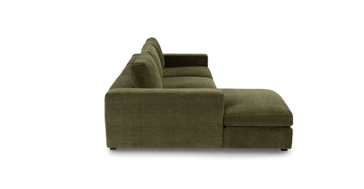 Beta Cypress Green Left Chaise Sectional