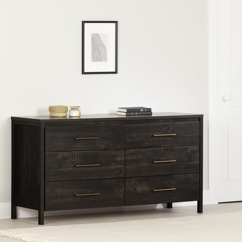 Rubbed Black Gravity 6 Drawer