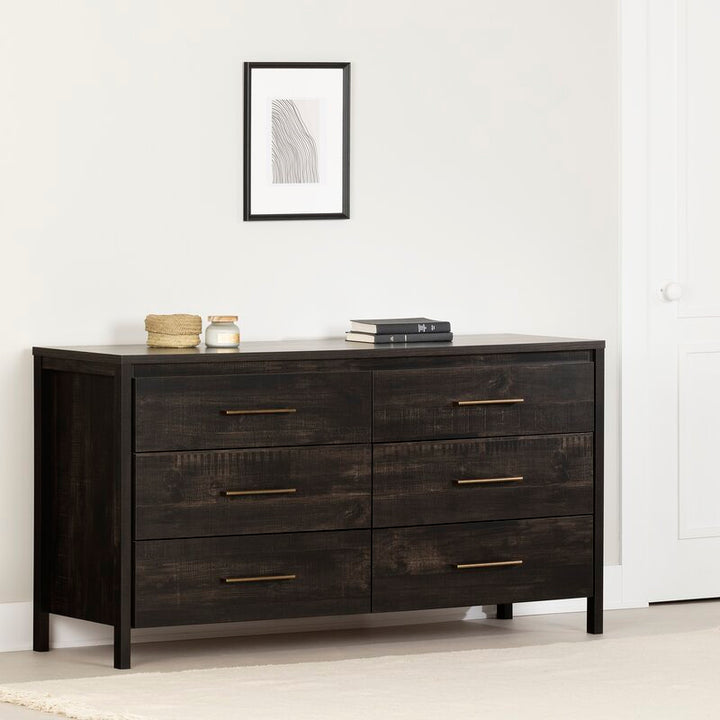 Rubbed Black Gravity 6 Drawer