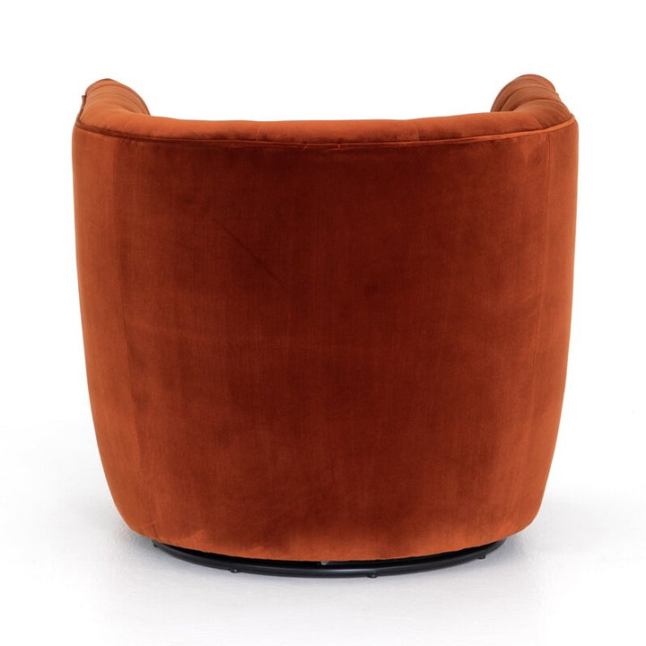 Owasa Tufted Polyester Swivel Barrel Chair