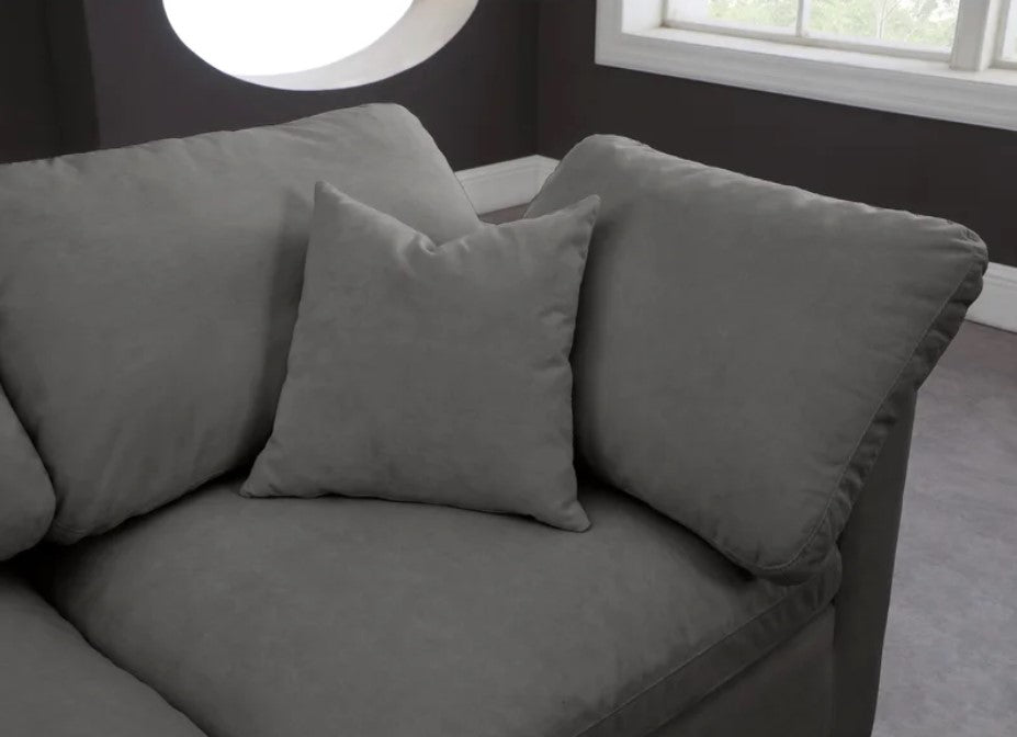 Atis Wide Velvet Reversible Modular Sectional