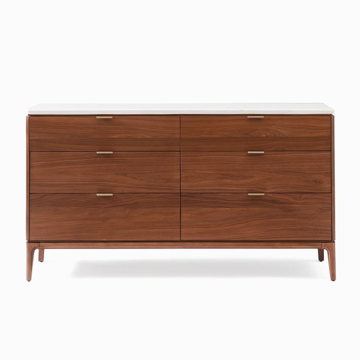 Parker Storage Marble And Cool Walnut