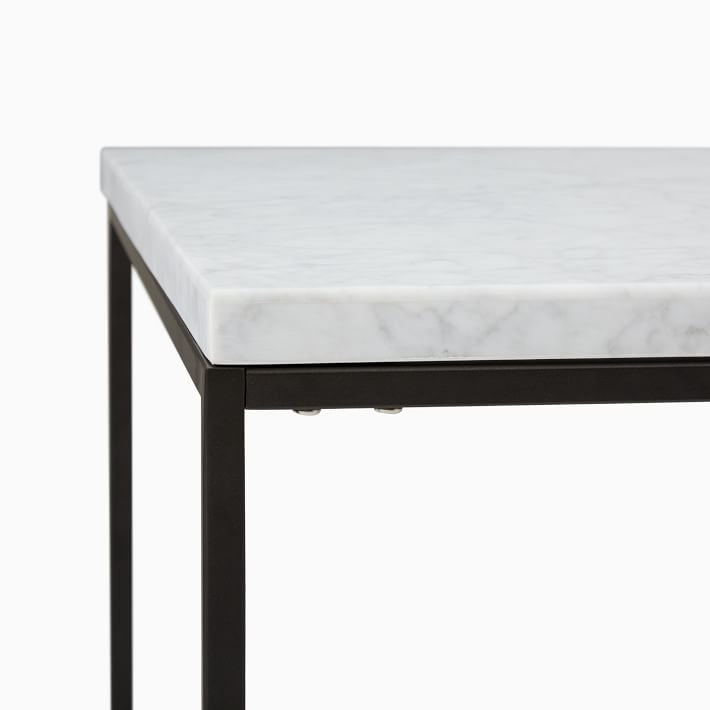 Streamline Square Side Table Marble