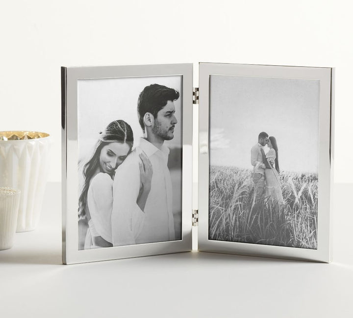 Modern Silver Hinged Frames