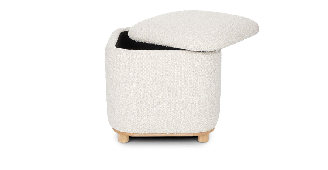 Maribo Ivory Boucle Storage Ottoman