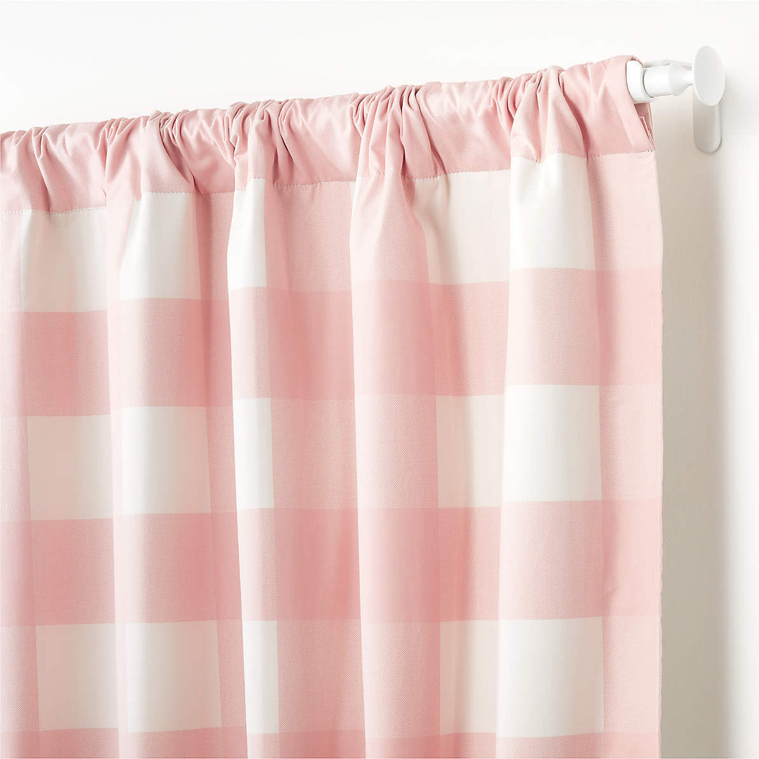Pink Buffalo Check Blackout Curtains-96"