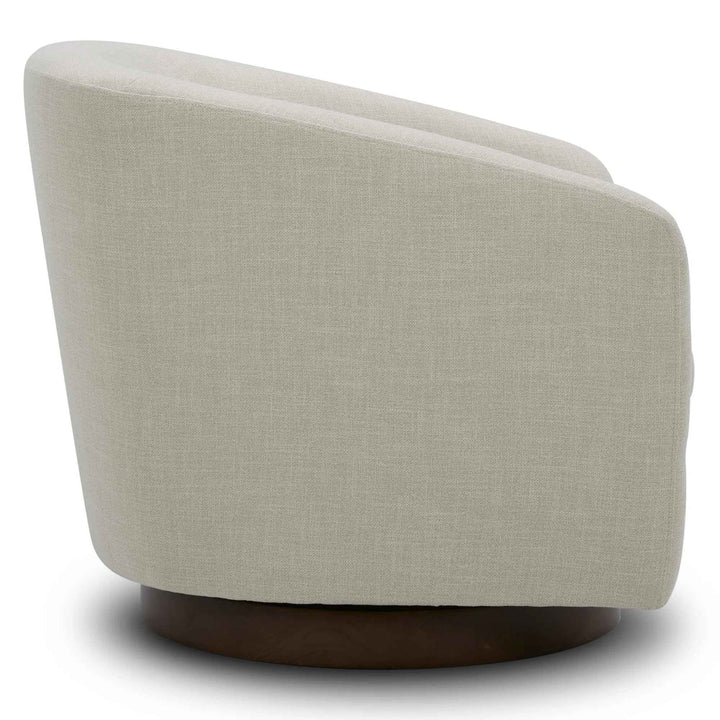 Bennett Upholstered Swivel Barrel Chair