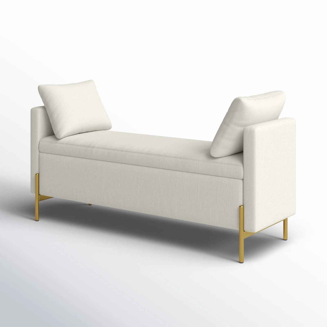 Louvenia Upholstered Flip Top Bench