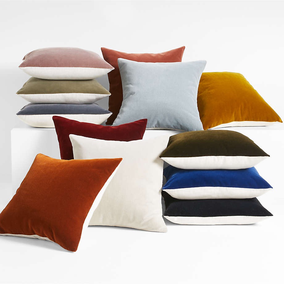 Brick 20x20 Faux Mohair Throw Pillow Cover