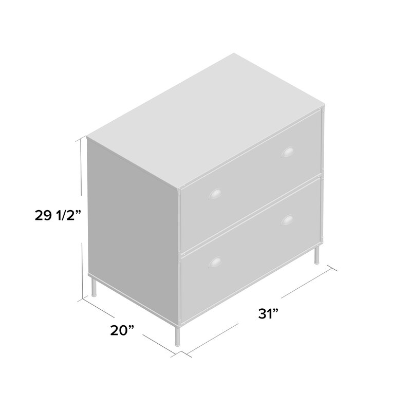 Orman 2 Drawer Lateral Filing Cabinet