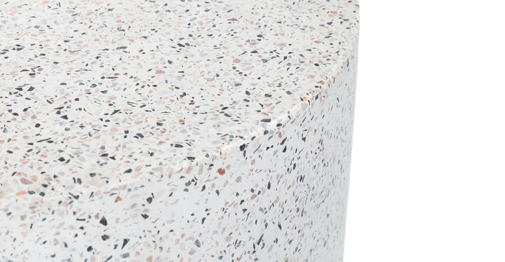 Solina white terrazzo stool