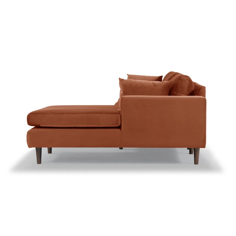 Oneal Velvet Stationary Sofa Chaise Sectional