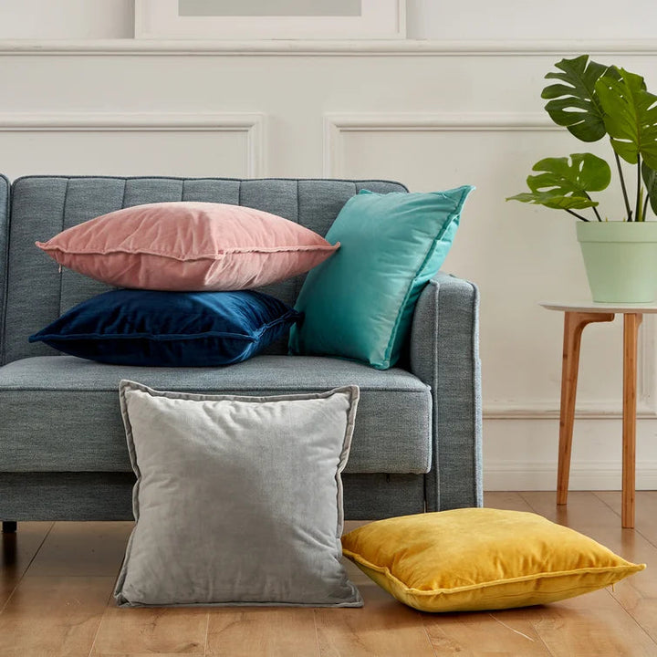 Chadabe Square Velvet Pillow Cover No Insert Set of 2-18"x18"