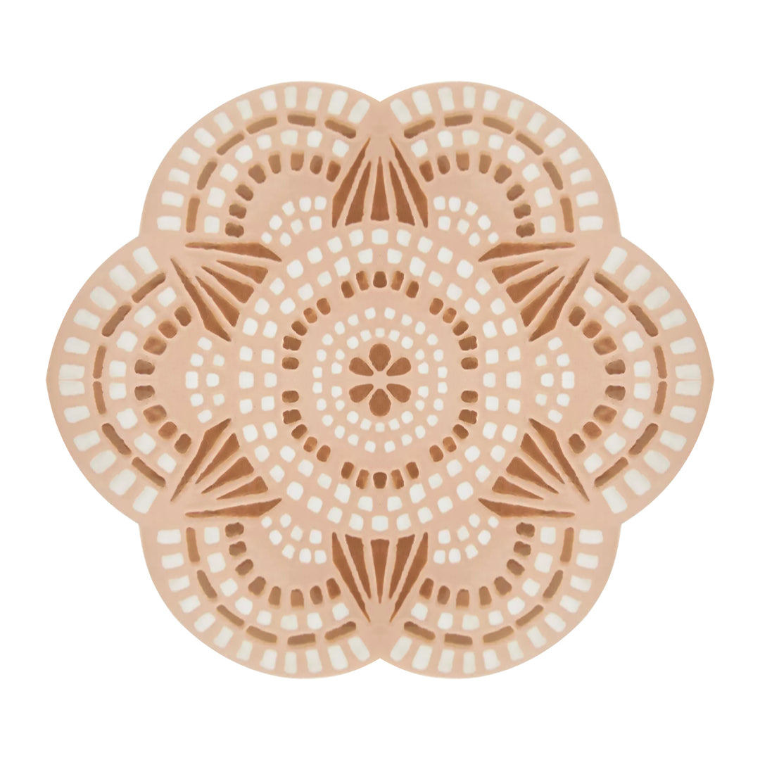 Scalloped Ceramic Side Table