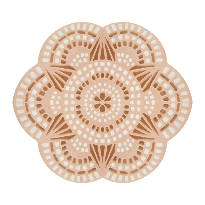 Scalloped Ceramic Side Table