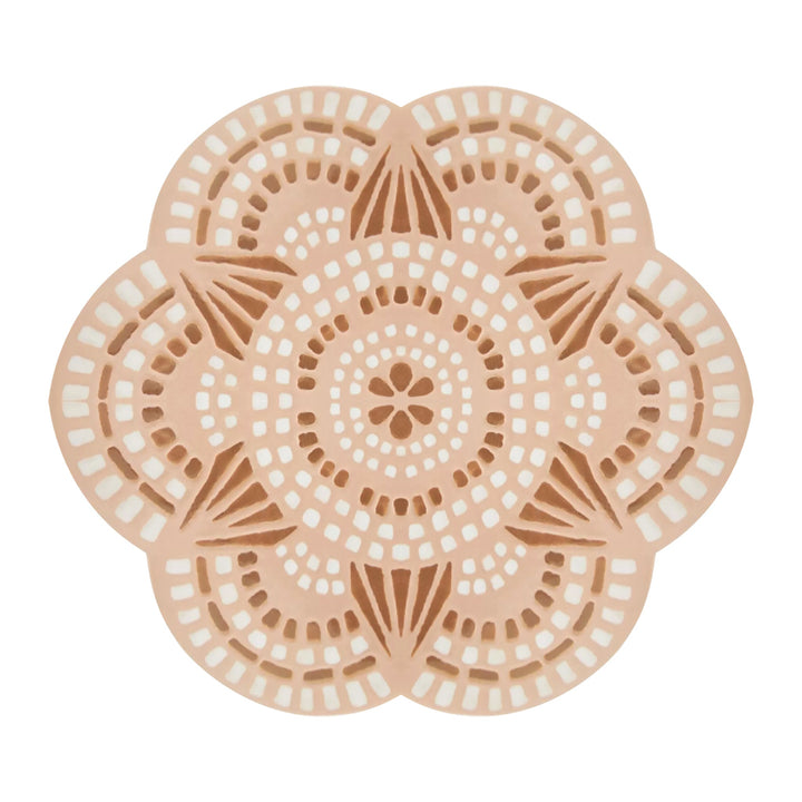 Scalloped Ceramic Side Table