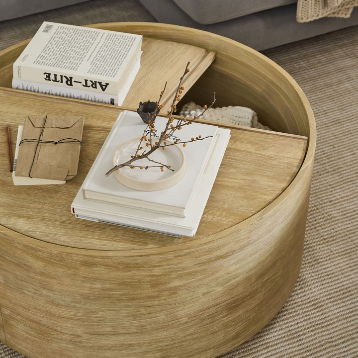 Volume Round Storage Drum Coffee Table