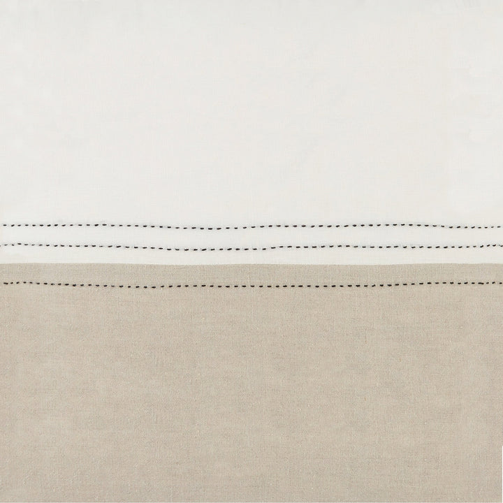 Griffin Striped Linen Reversible Throw Pillow