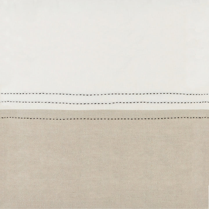 Griffin Striped Linen Reversible Throw Pillow