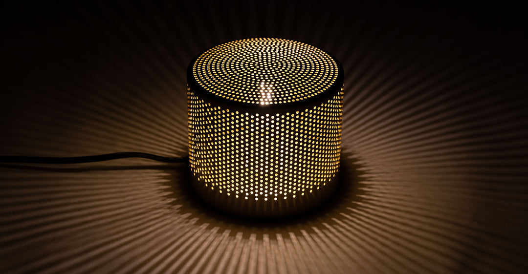 Perforate Brass Table Lamp