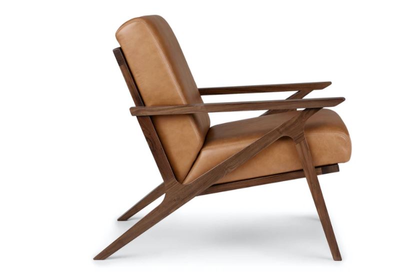 Otio Toscana Tan Walnut Lounge Chair