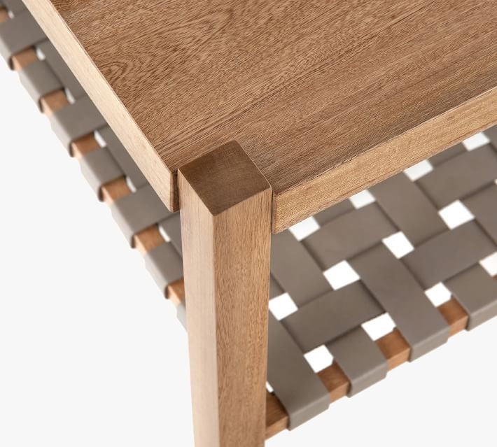 Bardill Woven Leather End Table