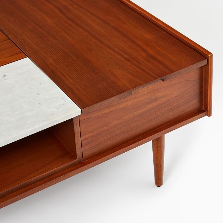 Mid Century Double Pop Up Storage Coffee Table