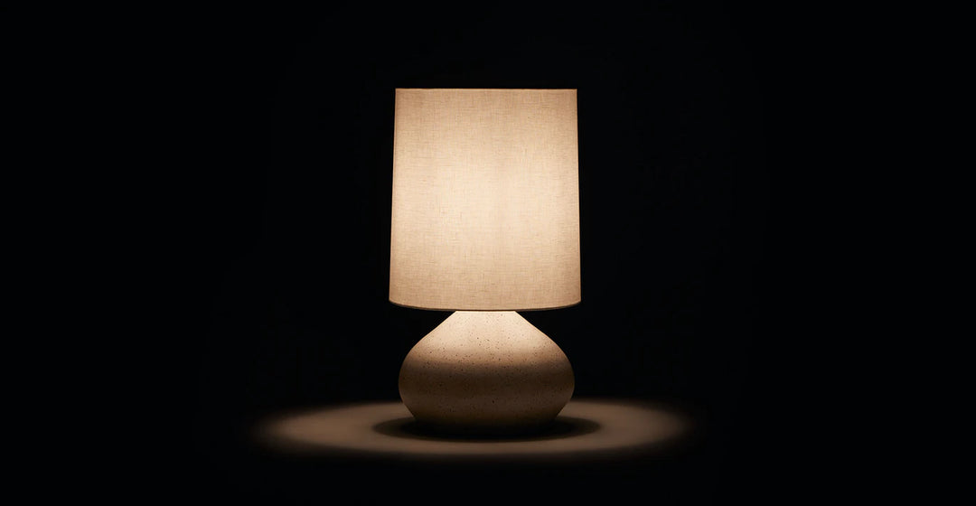 Rama White Table Lamp-21"