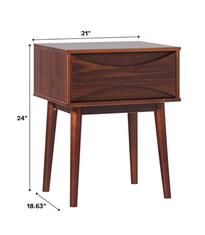 Amoakuh 1 Drawer Solid Wood Nightstand