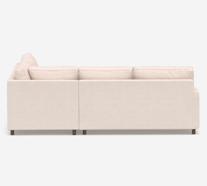PB Comfort Square Arm Upholstered 3-Piece L-Sectional