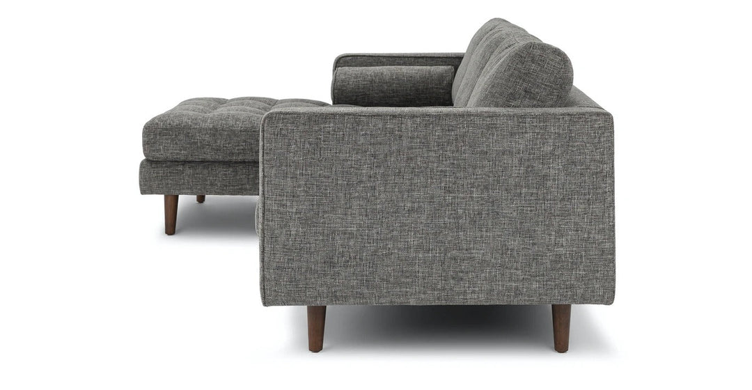 Sven Briar Gray Left Sectional Sofa