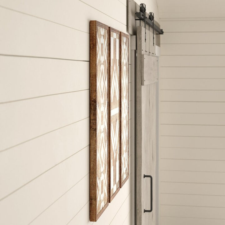 3 Piece Natural Wood Décor Set