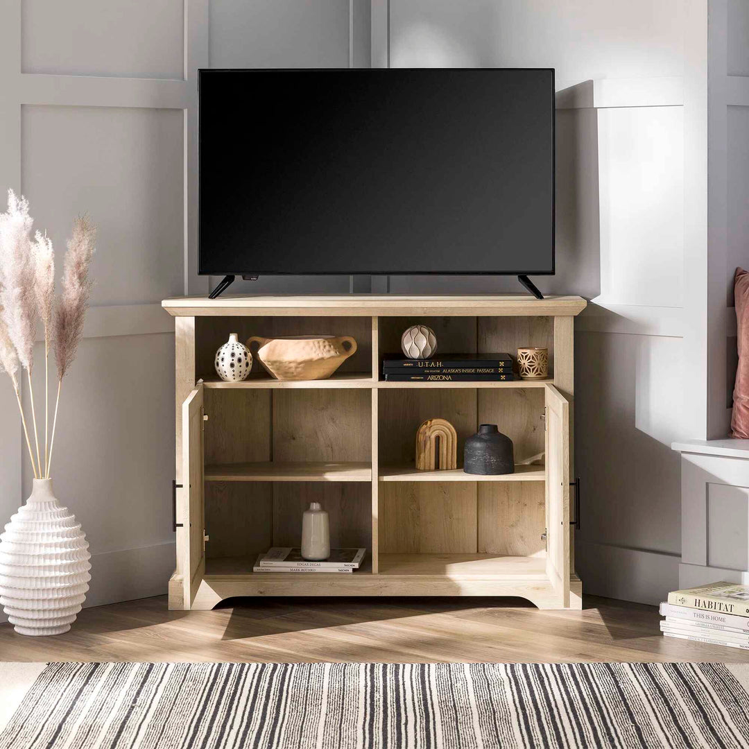 Rahzel 2-Door Corner TV Stand
