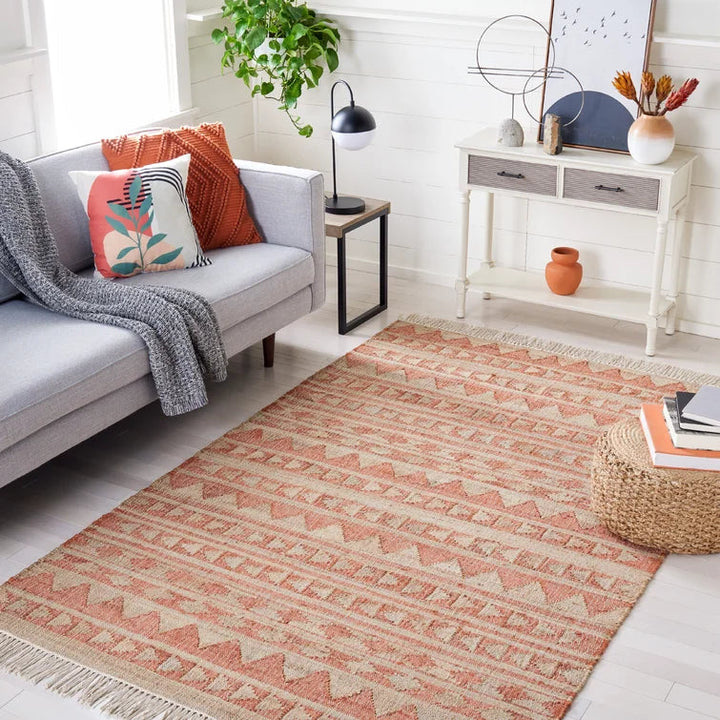 Bel-Air Flatweave Natural/Rust Rug
