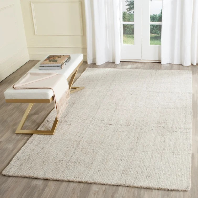 Gaten Handmade Tufted Area Rug in Ivory-9'x12'