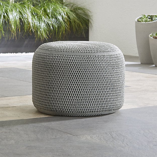 Grey Outdoor Pouf