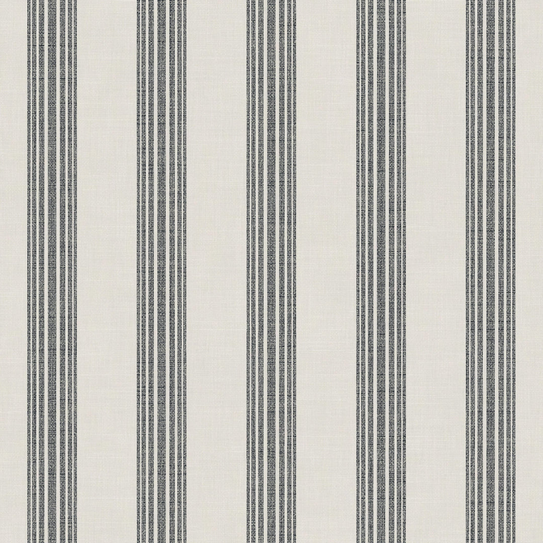 Riviera Striped Linen Cotton Curtain Navy-96"