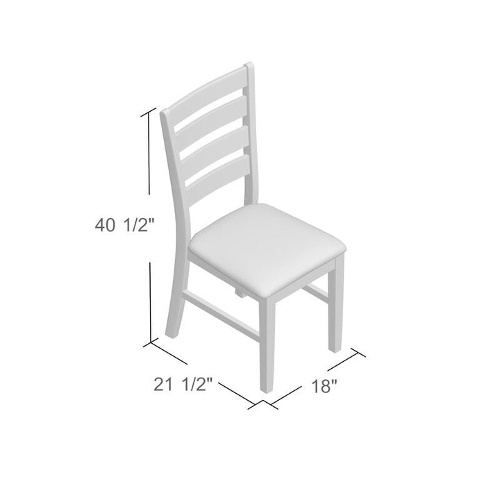 Channel Island Ladder Back Side Chair in Walnut set of 2