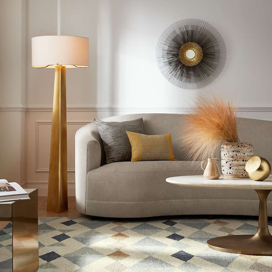 Isla Brass Triangle Floor Lamp