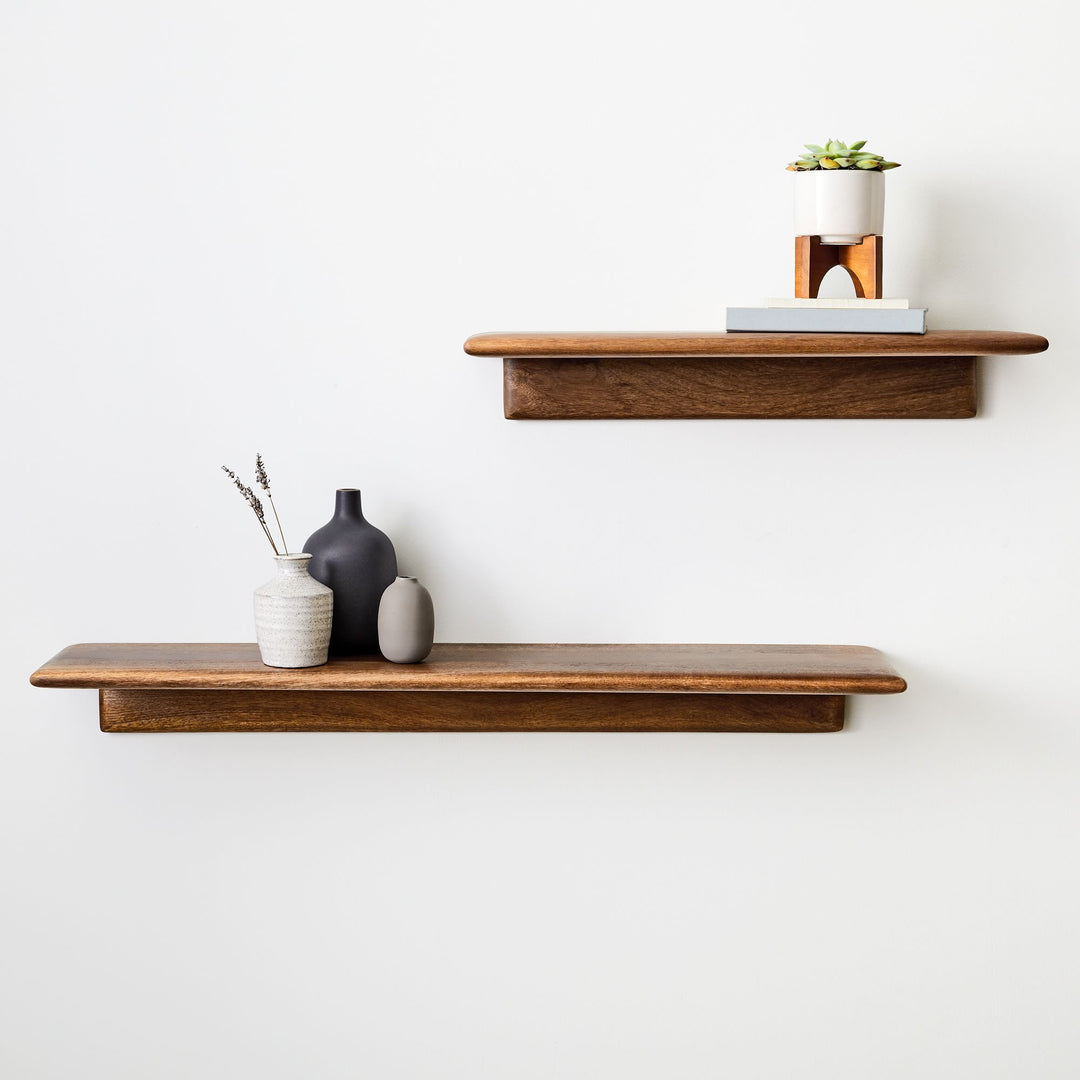 Anton Solid Wood Wall Shelves-48"