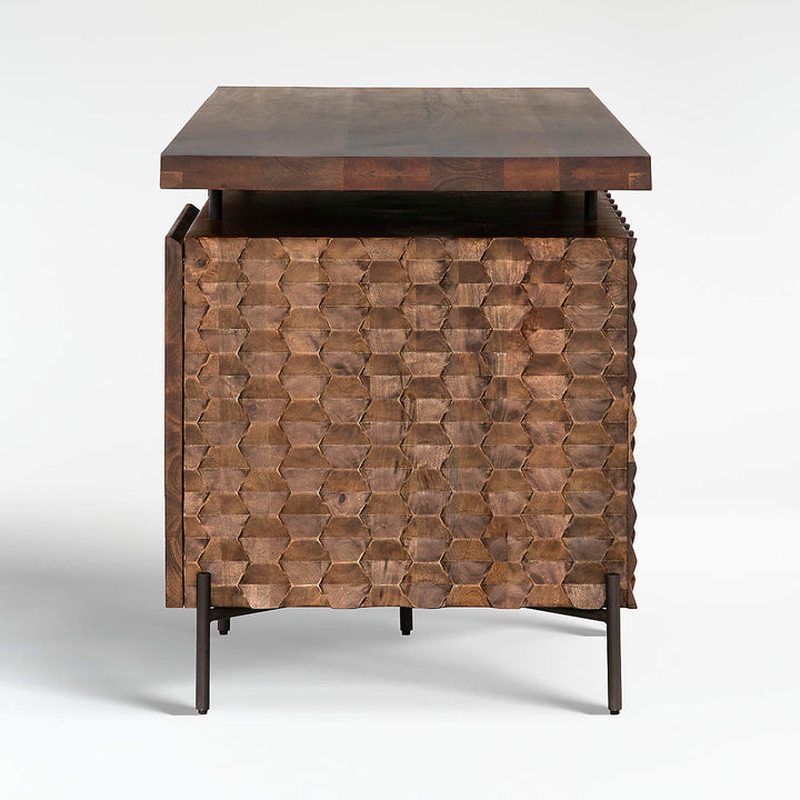 Raffael Carved Wood Executive Desk