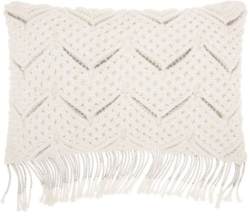 Dennet Cotton Lumbar Pillow With Insert-20"x12"