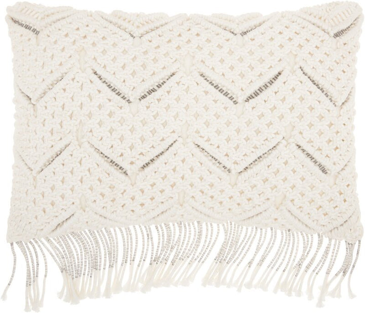 Dennet Cotton Lumbar Pillow With Insert-20"x12"