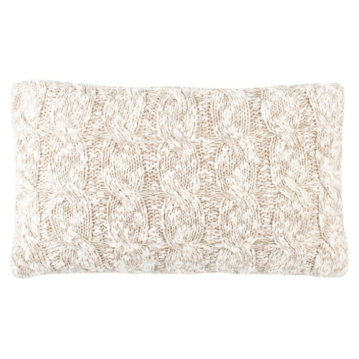 Clymer Chunky Knit Throw Pillow With Insert 20''x12''