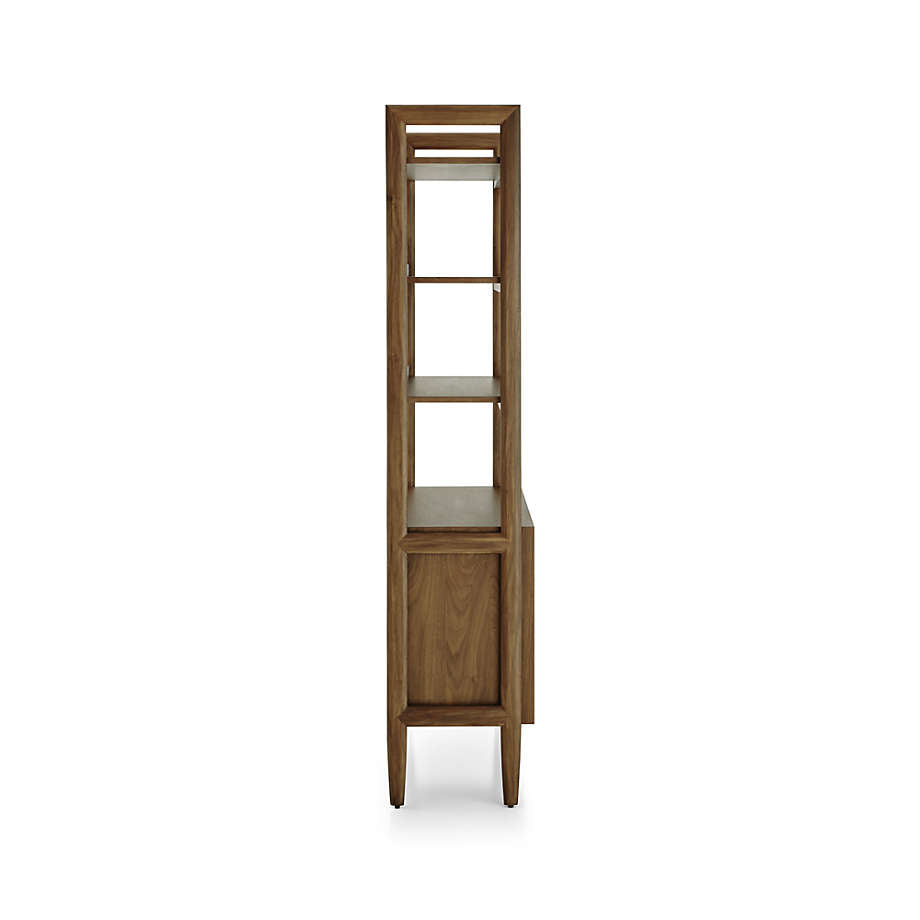 Tate Walnut Bookcase Cabinet